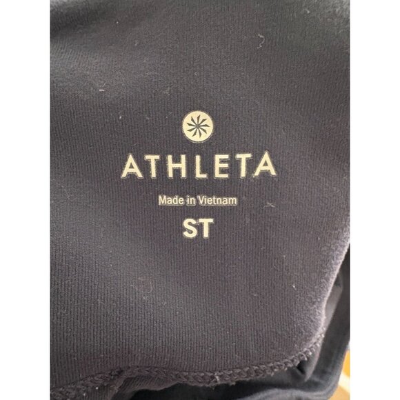 Athleta Classic Wide Waitband High Rise Athletic Leggings Navy Blue Small TALL - Picture 7 of 11